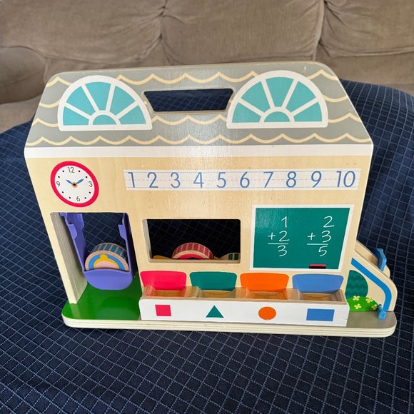 MELISSA & DOUG Tots Schoolyard Tumble, ages 12 mo - 2 yrs - wooden - Picture 2 of 4